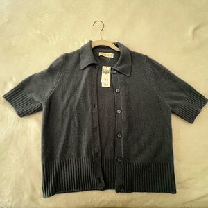 Abercrombie Short Sleeve Blue Wool Sweater
